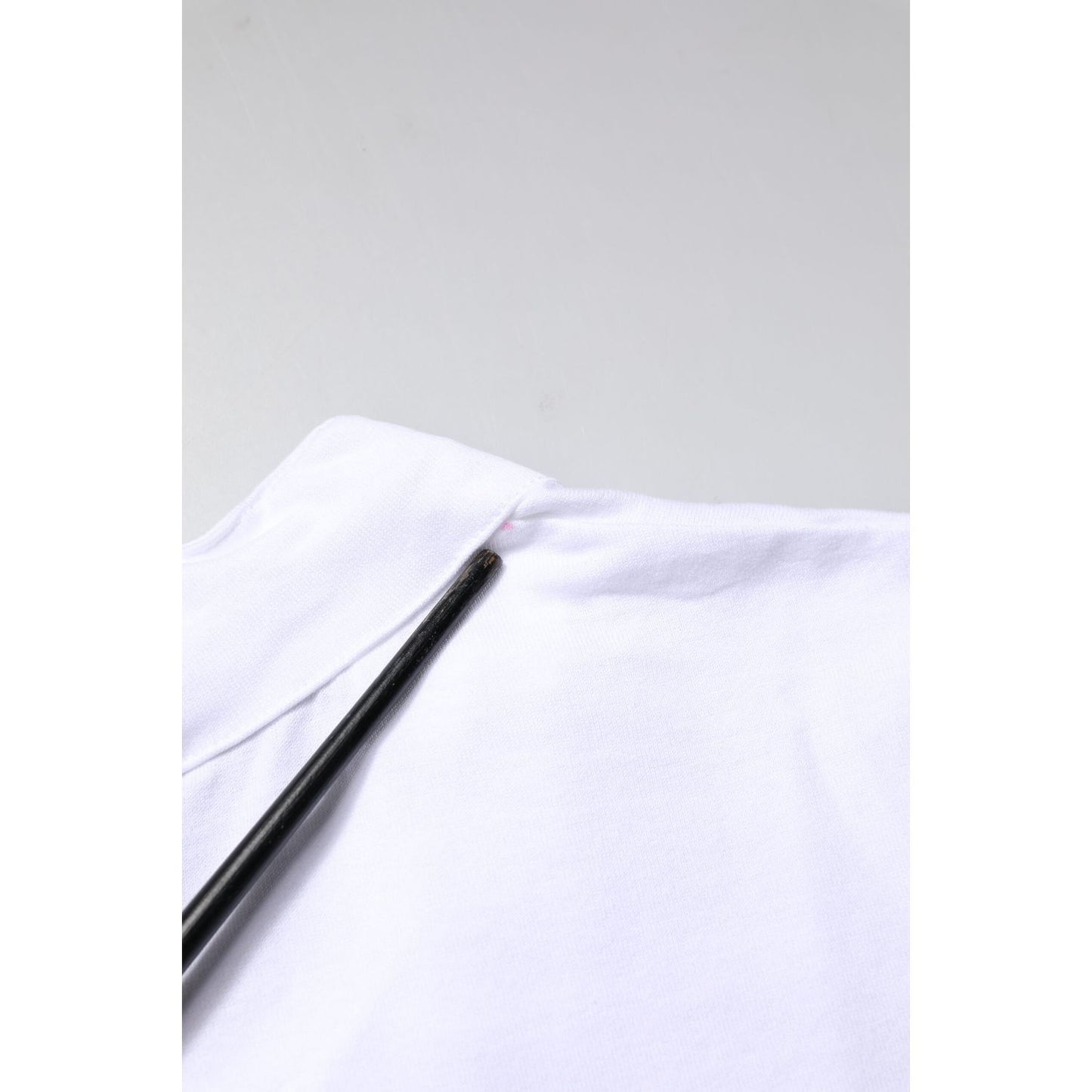 Dolce & Gabbana White Logo Crown Cotton Crew Neck T-shirt