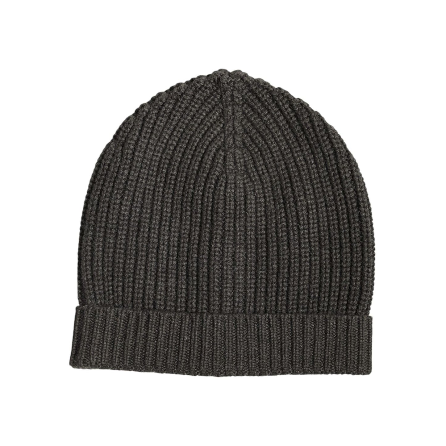 Dolce & Gabbana Dark Gray Cashmere Knit Winter Beanie Hat