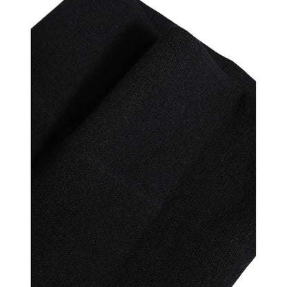 Dolce & Gabbana Black Cashmere Knitted Neck Warmer Foulard Scarf