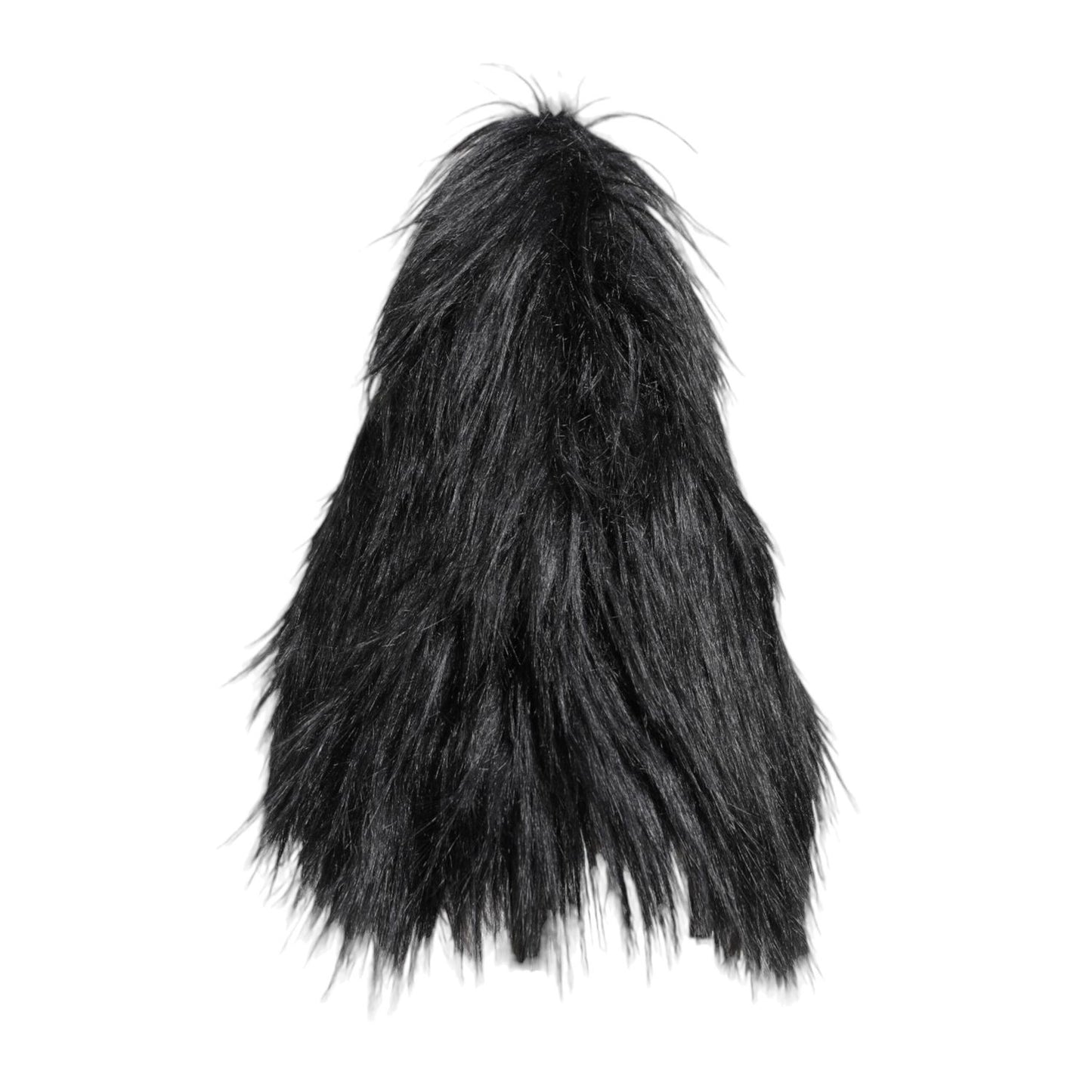 Dolce & Gabbana Black Acrylic Fur Womens Bucket Hat