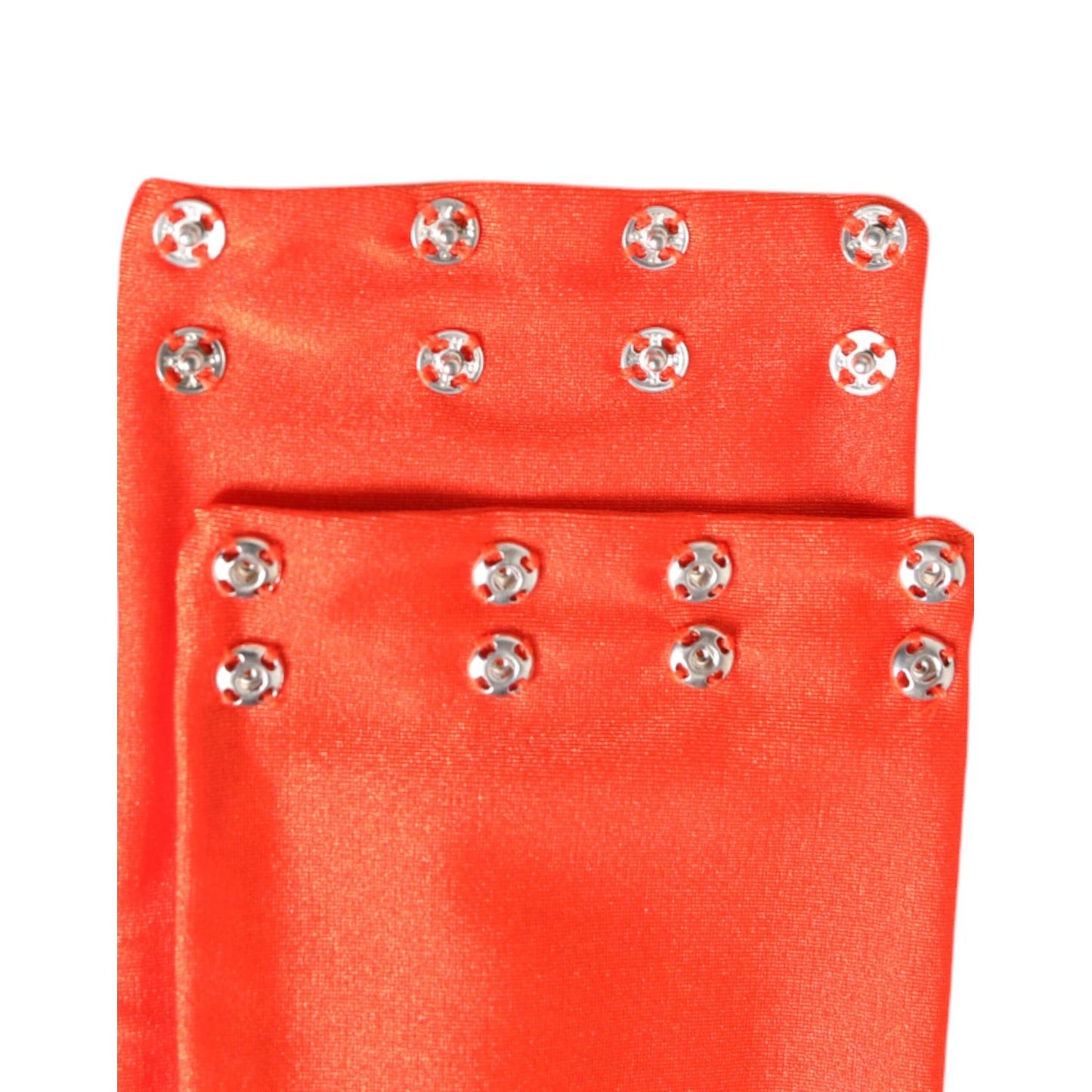 Dolce & Gabbana Orange Nylon Stretch Women Neck Warmer Scarf