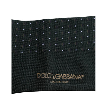 Dolce & Gabbana Black Polka Dots Cotton Mid Calf Socks