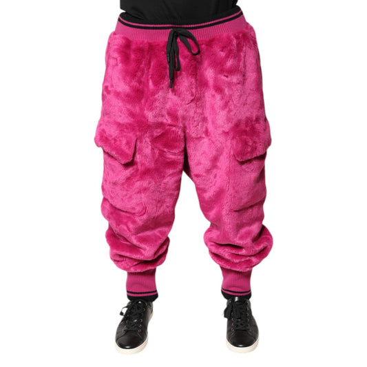 Dolce & Gabbana Pink Acrylic Cargo Jogging Sweatpants Pants PAN76210-56
