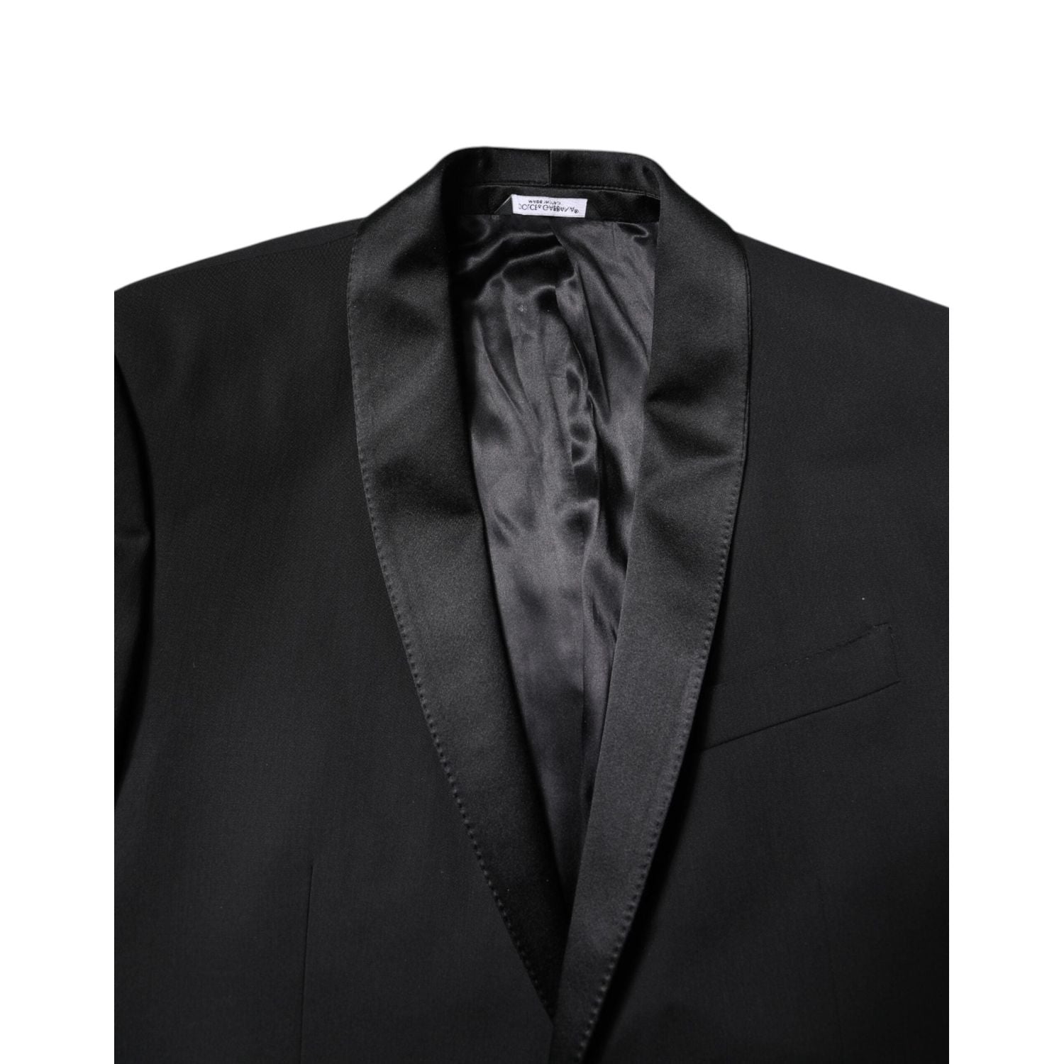 Dolce & Gabbana Black Wool Single Breasted 2 Piece Suit
