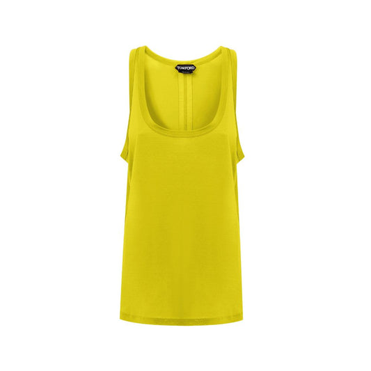 Tom Ford Yellow Silk Tank Top TO-8636669-IT38|XS