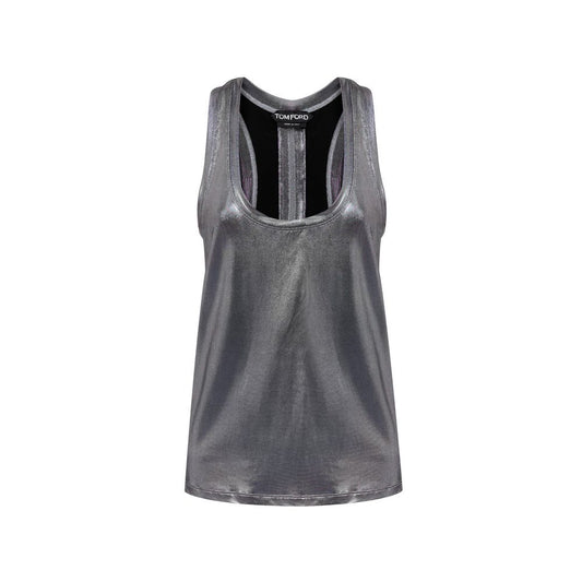 Tom Ford Gray Viscose Tank Top TO-8640668-IT40|S