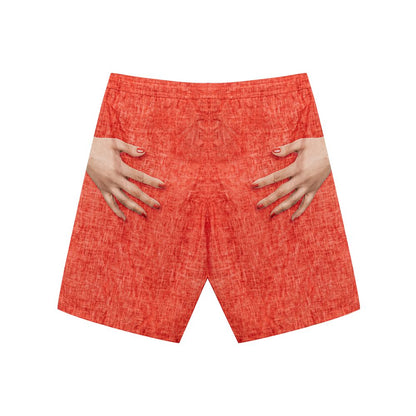 Isaia Red Polyester Swim Short