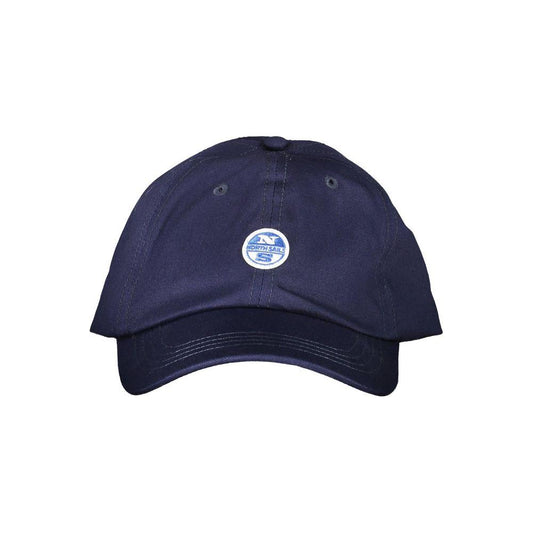 North Sails blue cotton men's cap with iconic logo, classic visor design, and durable 100% cotton material for a bold fashion statement.
