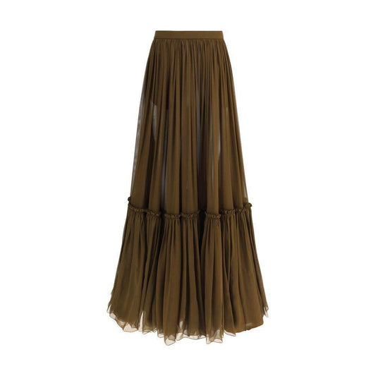 Saint Laurent Flounced long Skirt SA-834197Y115W2423-IT38 | S