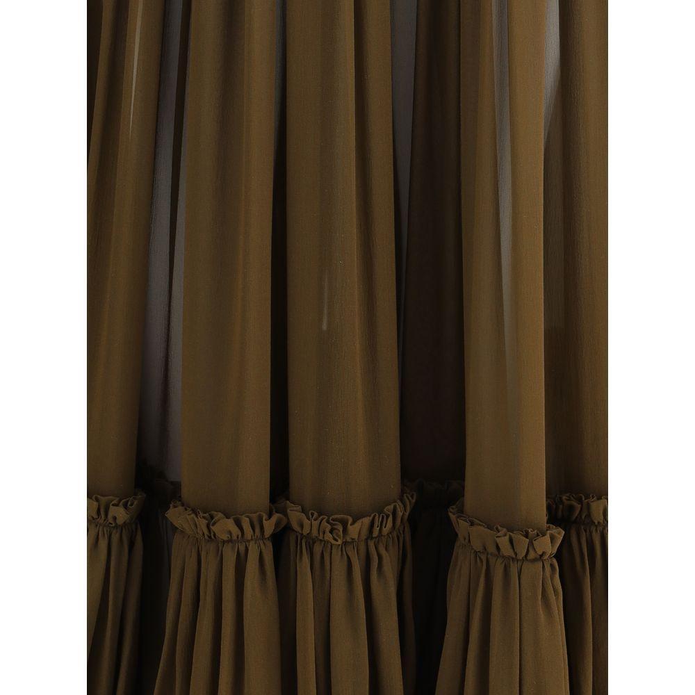 Saint Laurent Flounced long Skirt SA-834197Y115W2423-IT38 | S