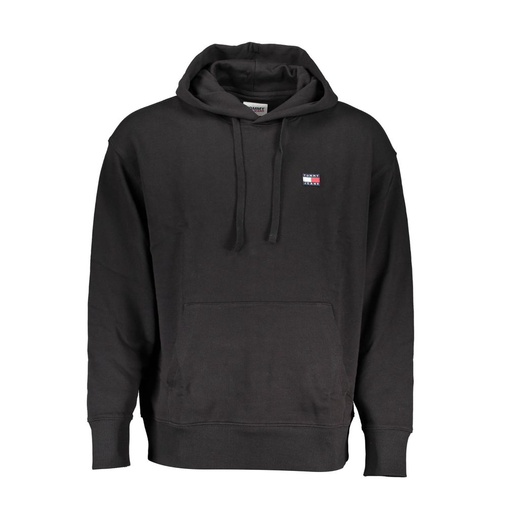 Tommy Hilfiger Black Cotton Men Sweater Hoodie