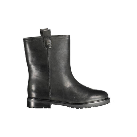 Ralph Lauren Black Leather Women Boot RA-36833-EU37/US7