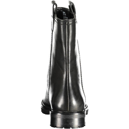 Ralph Lauren Black Leather Women Boot RA-36833-EU37/US7