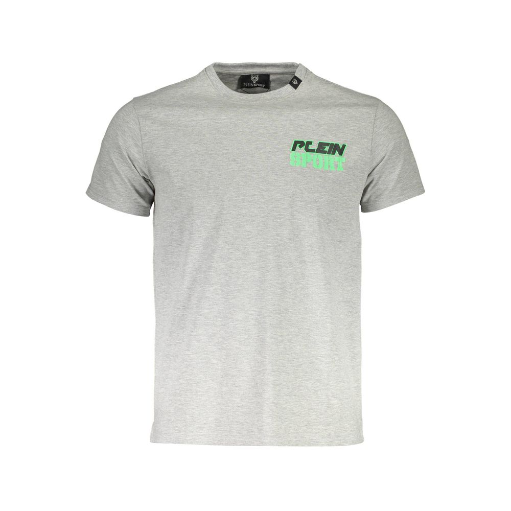 Plein Sport Gray Cotton T-Shirt