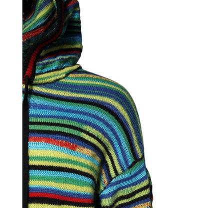 Dolce & Gabbana Multicolor Cotton Hooded Pullover Sweater