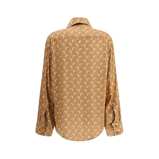 Marine Serre Satin Moon Shirt MA-USI024BCWOV0059BG70-M