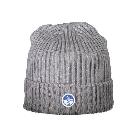 North Sails Gray Cotton Men Cap with logo, durable and stylish headwear for adventure lovers, offers comfort and practicality.