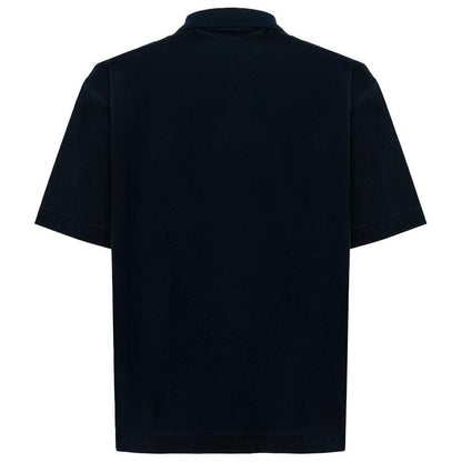 Alpha Studio Blue Cotton Polo Shirt