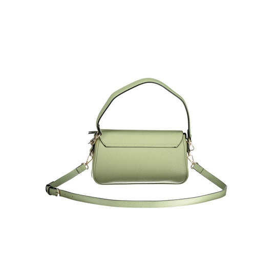 Valentino Bags green polyethylene handbag with removable shoulder strap, adjustable straps, and internal pockets.