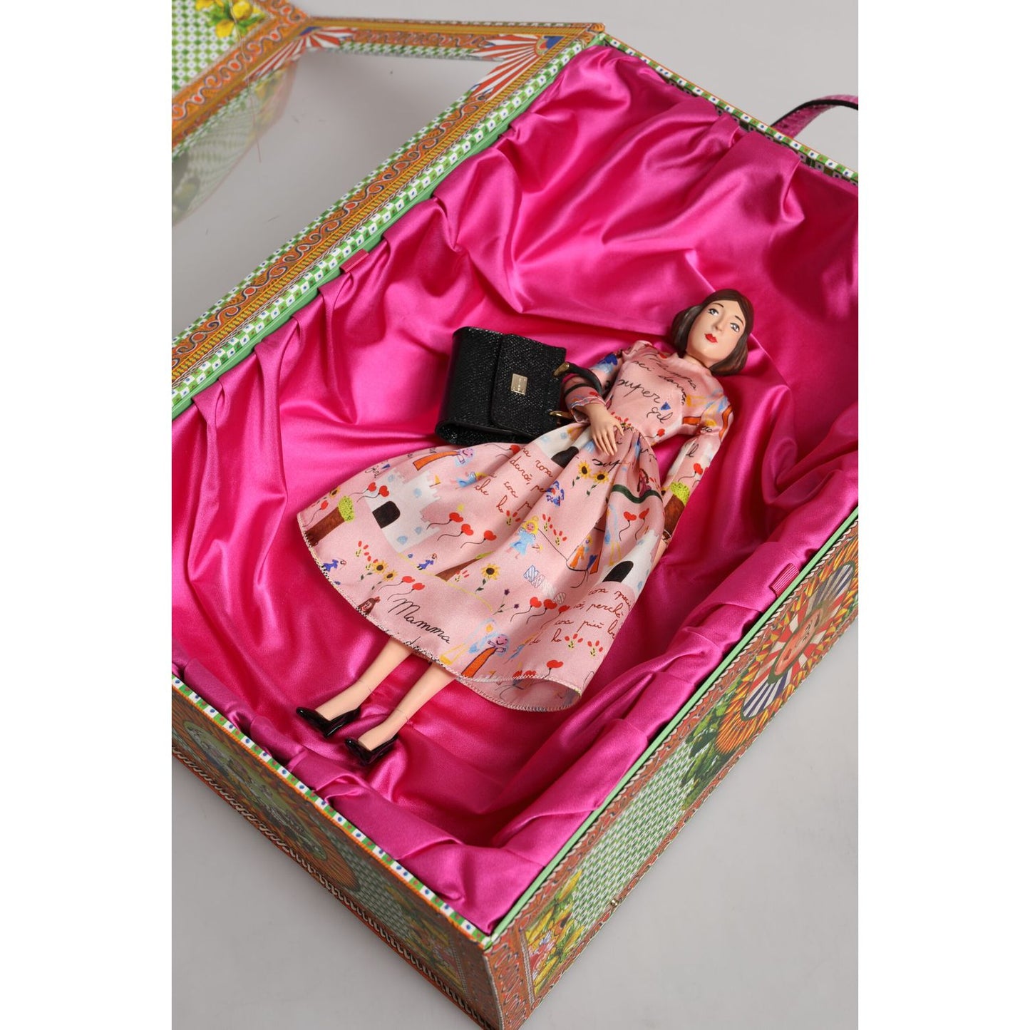 Dolce & Gabbana Pink Dress Ceramic Porcelain Fashion Leather Sicily Dolls