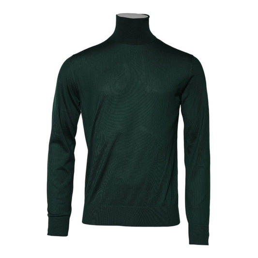 Dolce & Gabbana Green Cashmere Knitted Men Pullover Sweater TSH90281-50