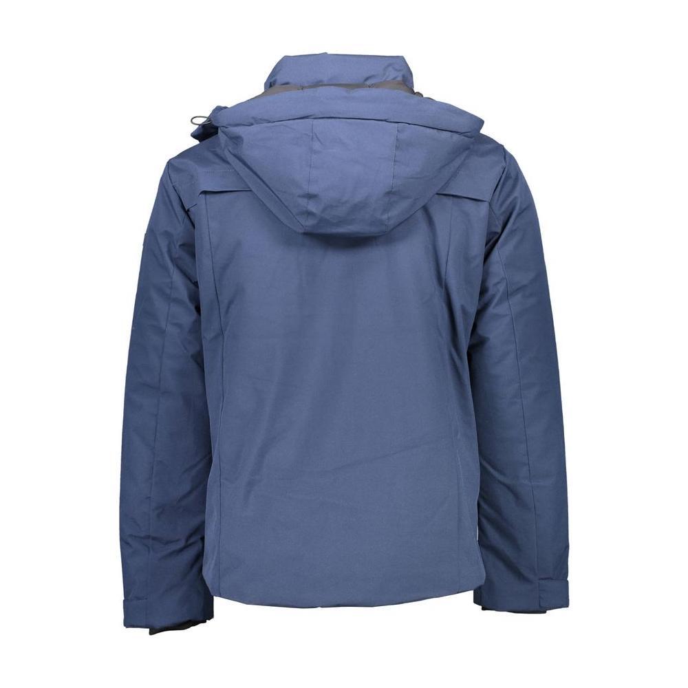 U.S. POLO ASSN. Blue Polyester Men Jacket US-9815-IT54 | XXL