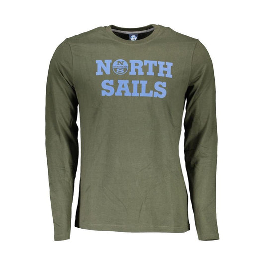 North Sails Green Cotton Men T-Shirt