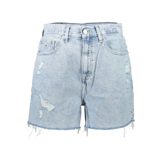 Tommy Hilfiger Light Blue Cotton Women Denim Short