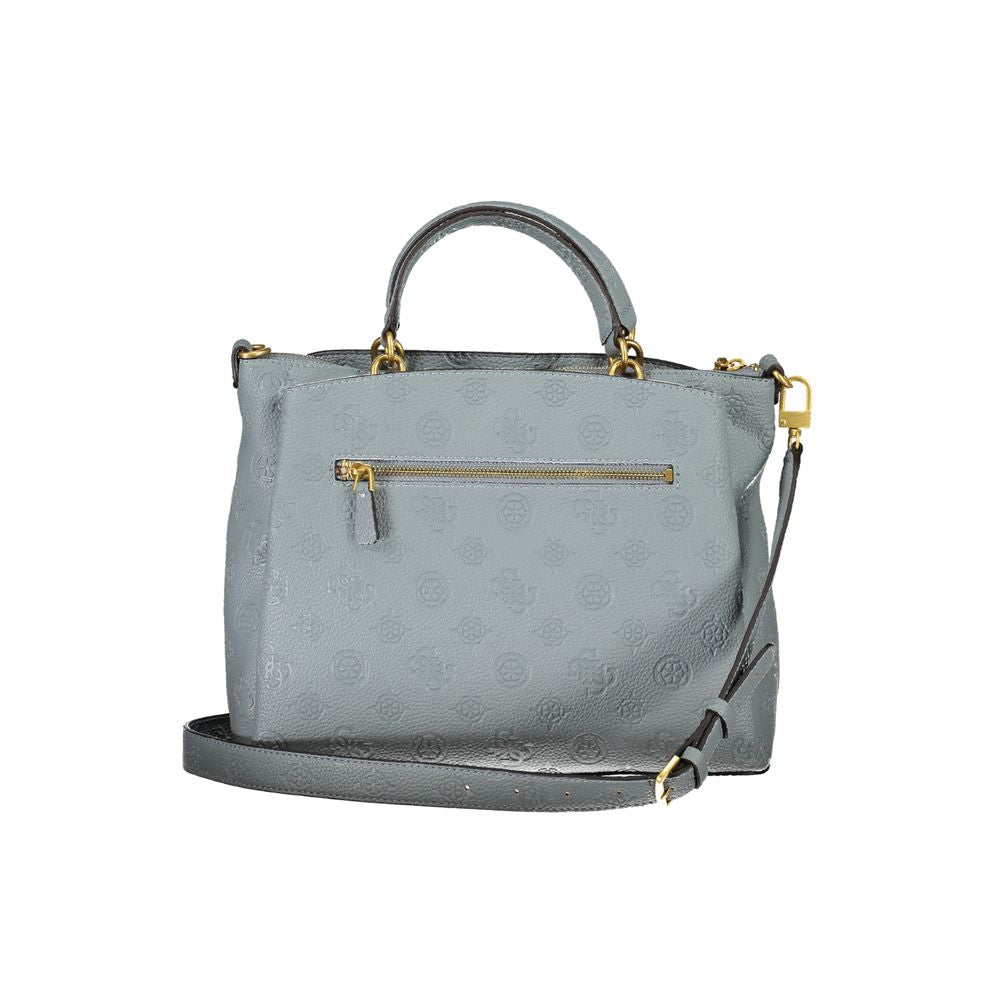 Front view with bag zipped and handles upright.