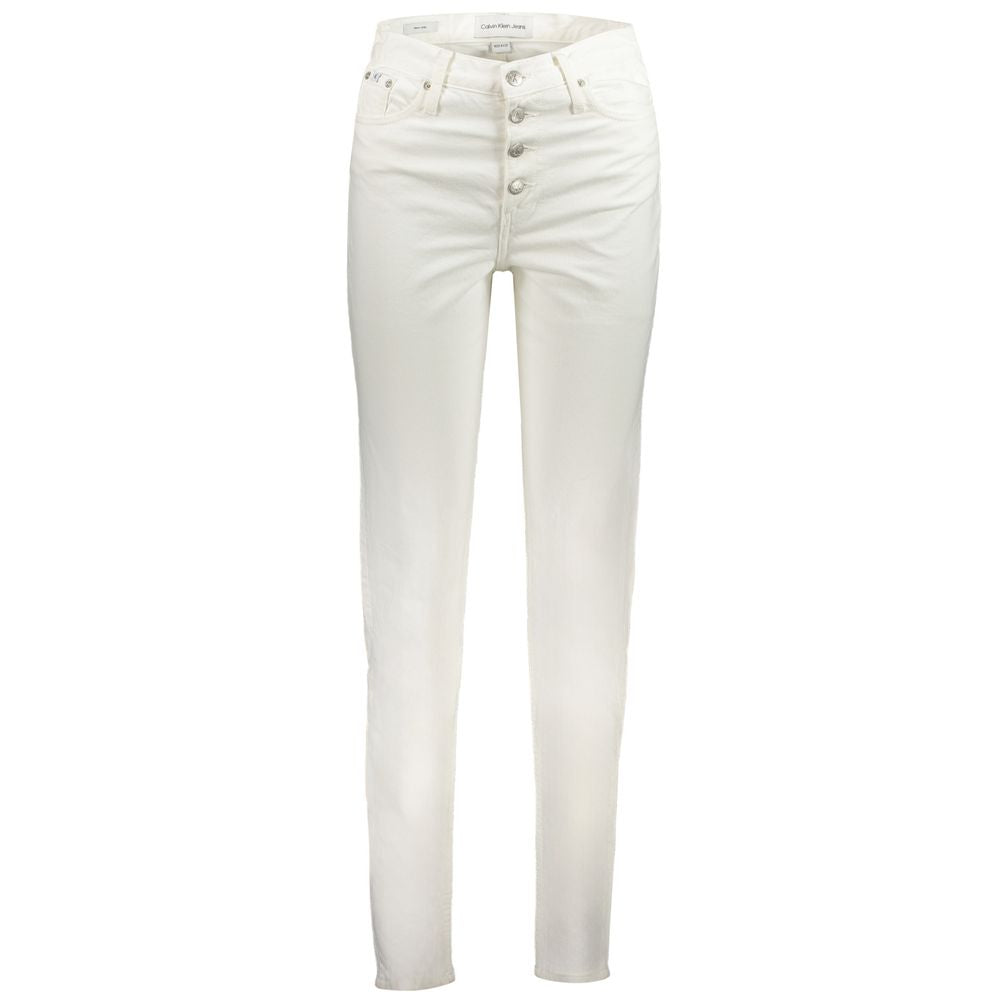 Calvin Klein White Cotton Jeans Denim