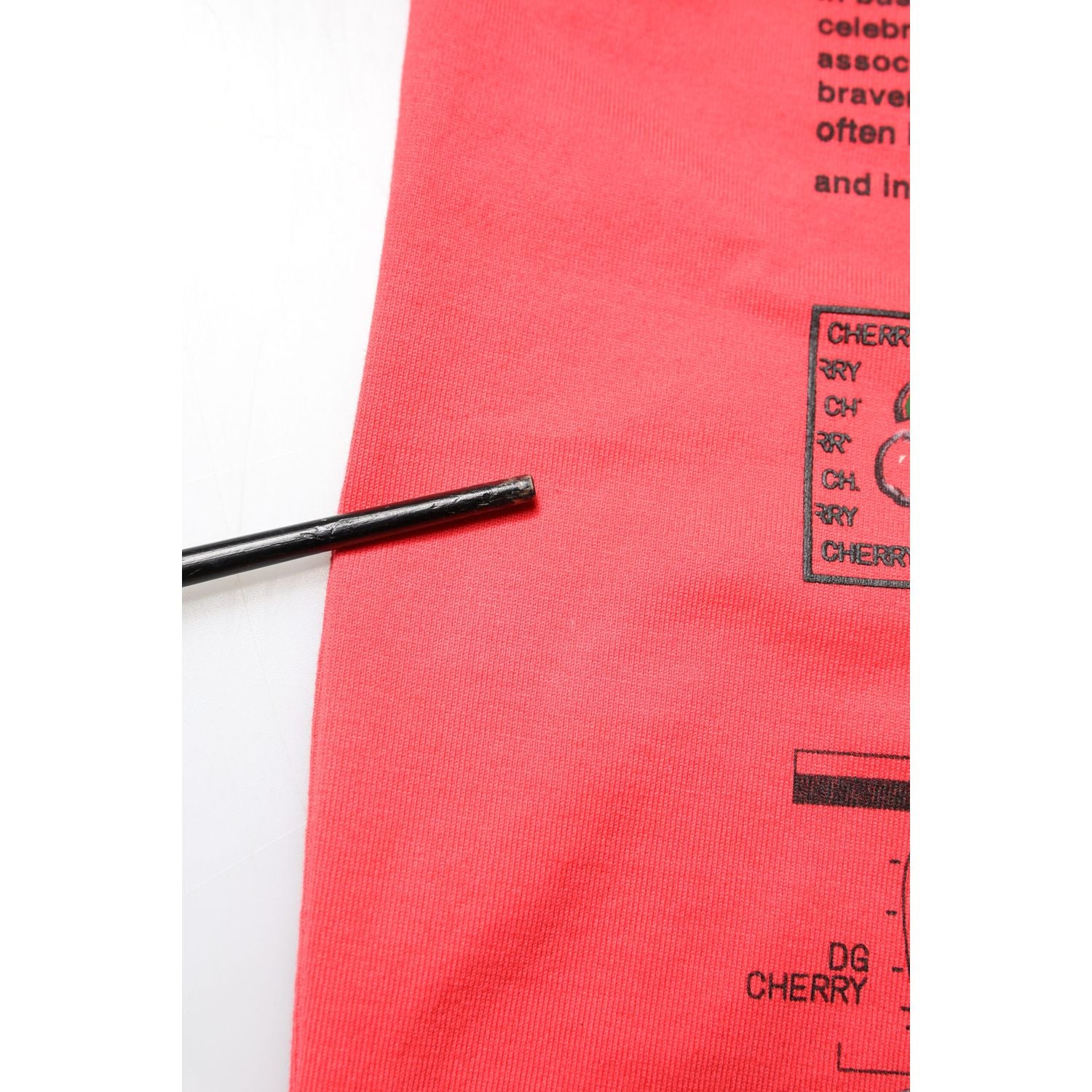 Dolce & Gabbana Red Cotton Lettering Print Crew Neck T-shirt