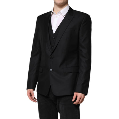 Dolce & Gabbana Black Single Breasted Suit 2 Piece Jacket
