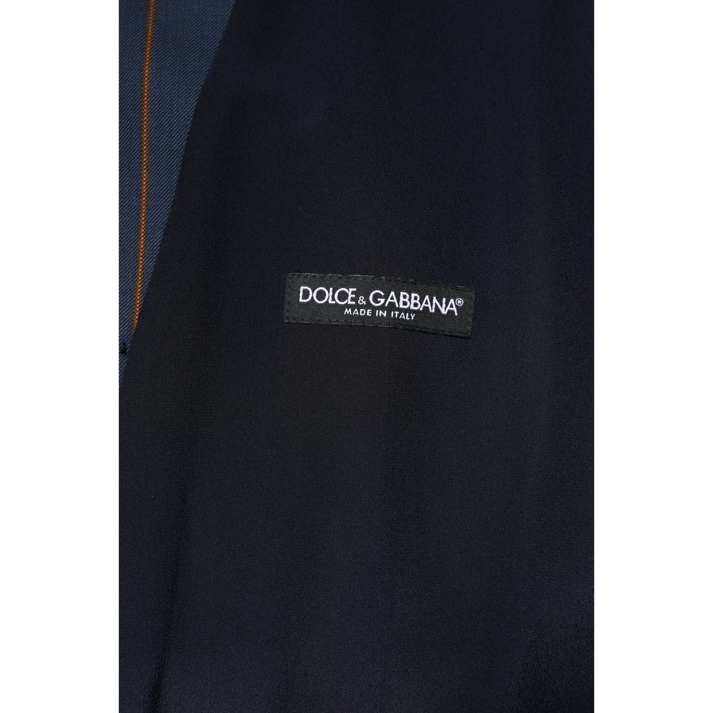 Dolce & Gabbana Blue Stripes Wool Formal Men Waistcoat Vest