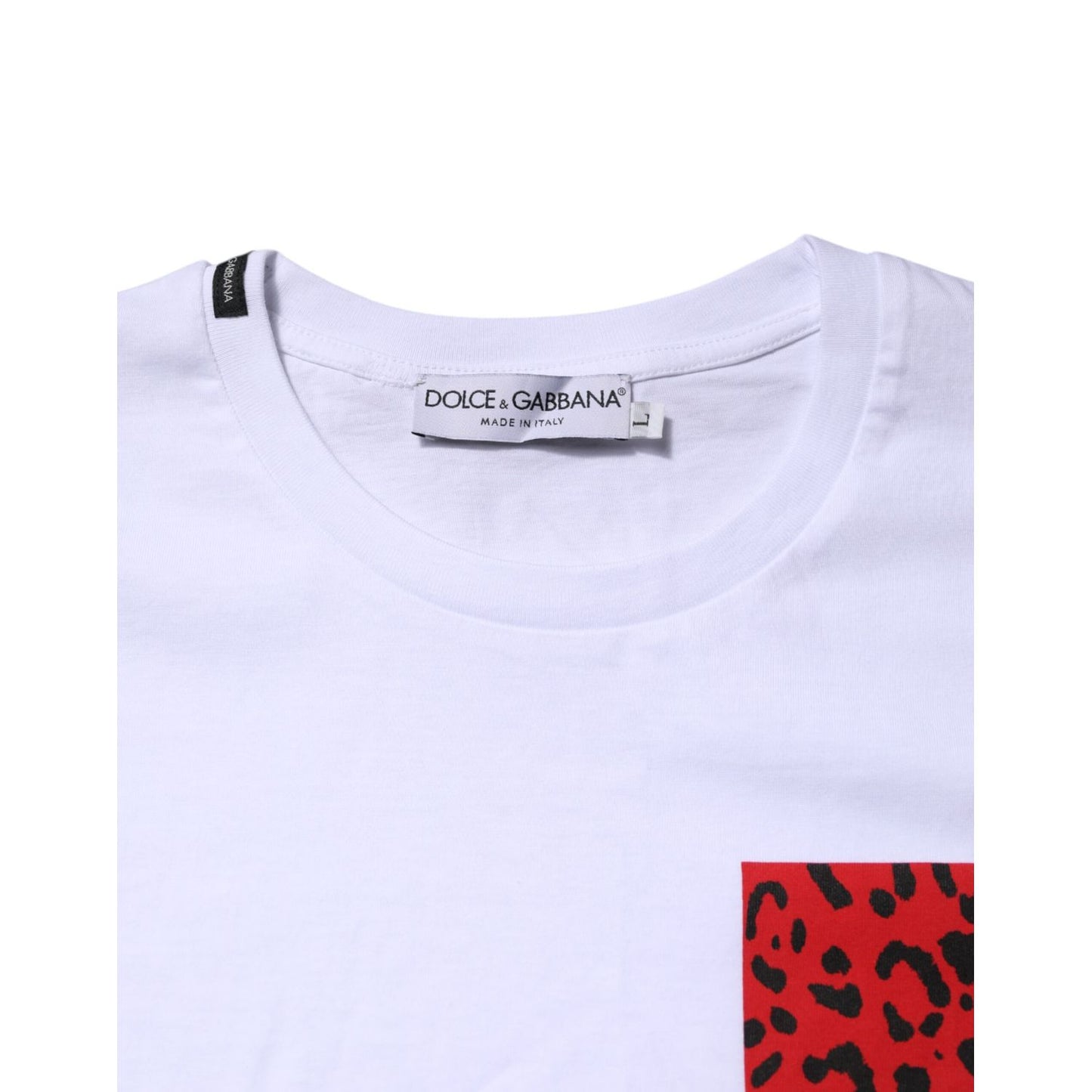 Dolce & Gabbana White Cotton Short Sleeves Crew Neck T-shirt