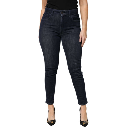 Dolce & Gabbana Dark Blue Cotton Skinny Cropped Denim Jeans PAN76166-46