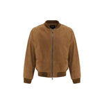 Yves Salomon Suede Bomber Jacket YV-25E25EHV20464B20WA2234-IT54 | XXL