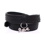 Nialaya Snakeskin CZ LOVE 925 Silver Bracelet NIA10147-1