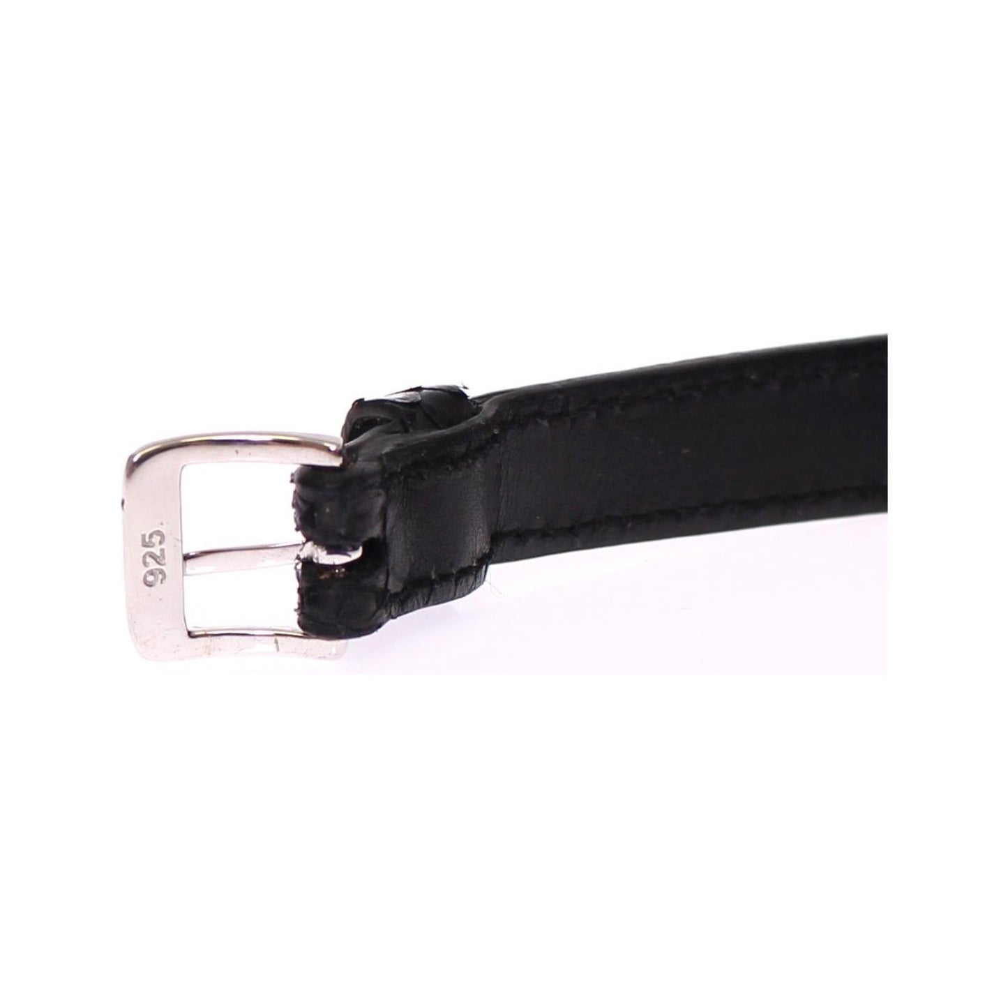 Nialaya Snakeskin CZ LOVE 925 Silver Bracelet NIA10147-1