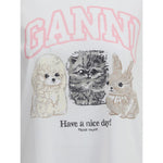 Ganni Have a Nice Day long-sleeved Top