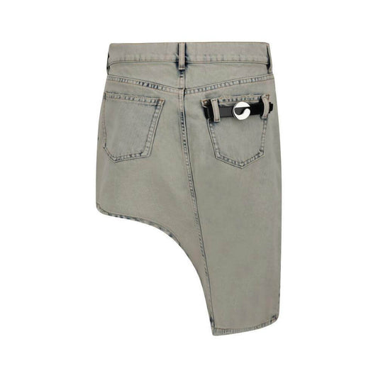 Coperni Asymmetric denim Miniskirt CO-COPJ89F2035GRY-IT36 | XS