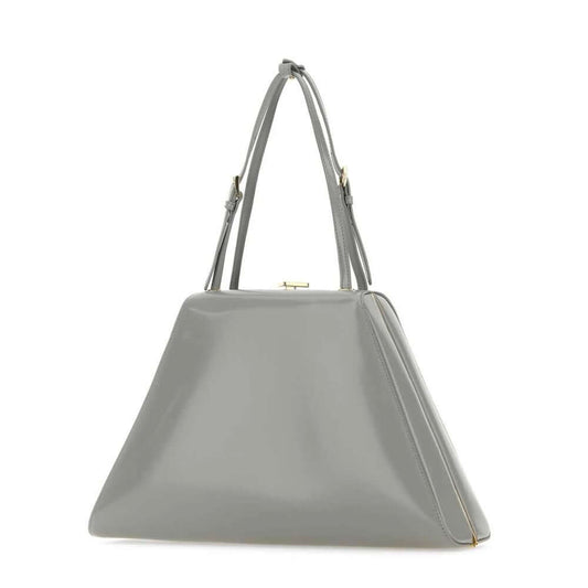 Prada Gray Leather Handbag PR-15429