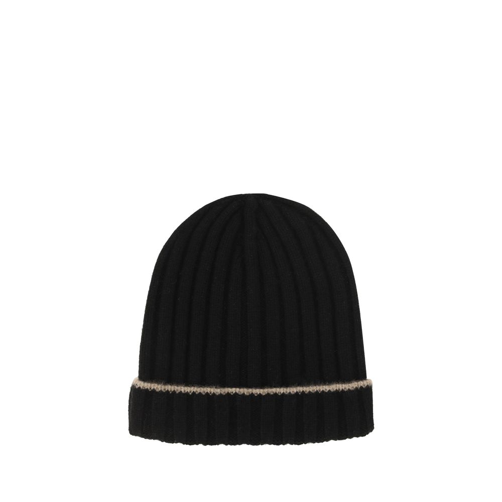 Brunello Cucinelli Black Cashmere Beanie