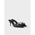 Prada Black Nappa Leather Rope Detail Sandals