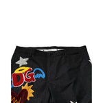 Dolce & Gabbana Black Graphic Embroidery Men Pants PAN76435-44