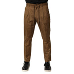 Dolce & Gabbana Brown Cotton Chino Mid Waist Men Pants PAN76465-48