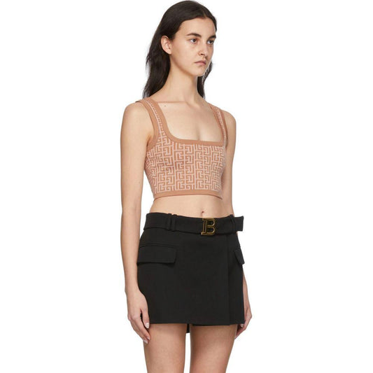Balmain Beige Wool Tops & T-Shirt BA-15442-IT40|S