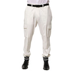 Dolce & Gabbana White Cotton Cargo Jogger Men Pants PAN76476-58