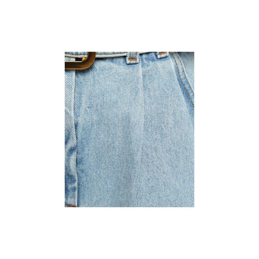 Balmain Blue Cotton Short BA-15449-IT38|XS