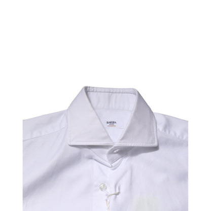 Barba Napoli White Long Sleeves Collared Dress Formal Shirt