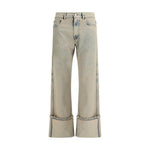 Coperni Boyfriend Jeans with cuff CO-COPP122F2035MENGRY-S
